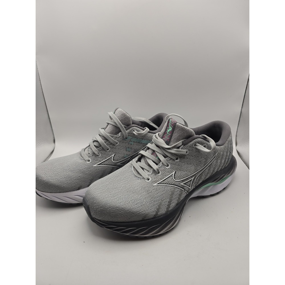 Womens Mizuno Wave Inspire 19 Gray Athletic Running Sneakers Shoes Size 7